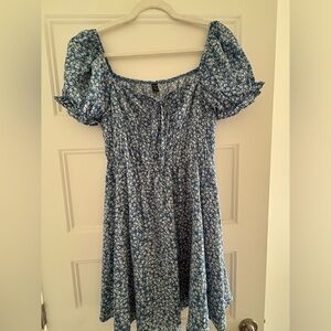 SHEIN Blue Floral Mini Dress